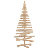 Christmas Trees with Stand Natural 120 cm Solid pine wood - Front View