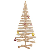 Christmas Trees with Stand Natural 120 cm Solid pine wood - Side View