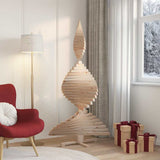 Christmas Trees with Stand Natural 180 cm Solid pine wood - Top-Down View