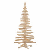 Christmas Trees with Stand Natural 180 cm Solid pine wood - Front View