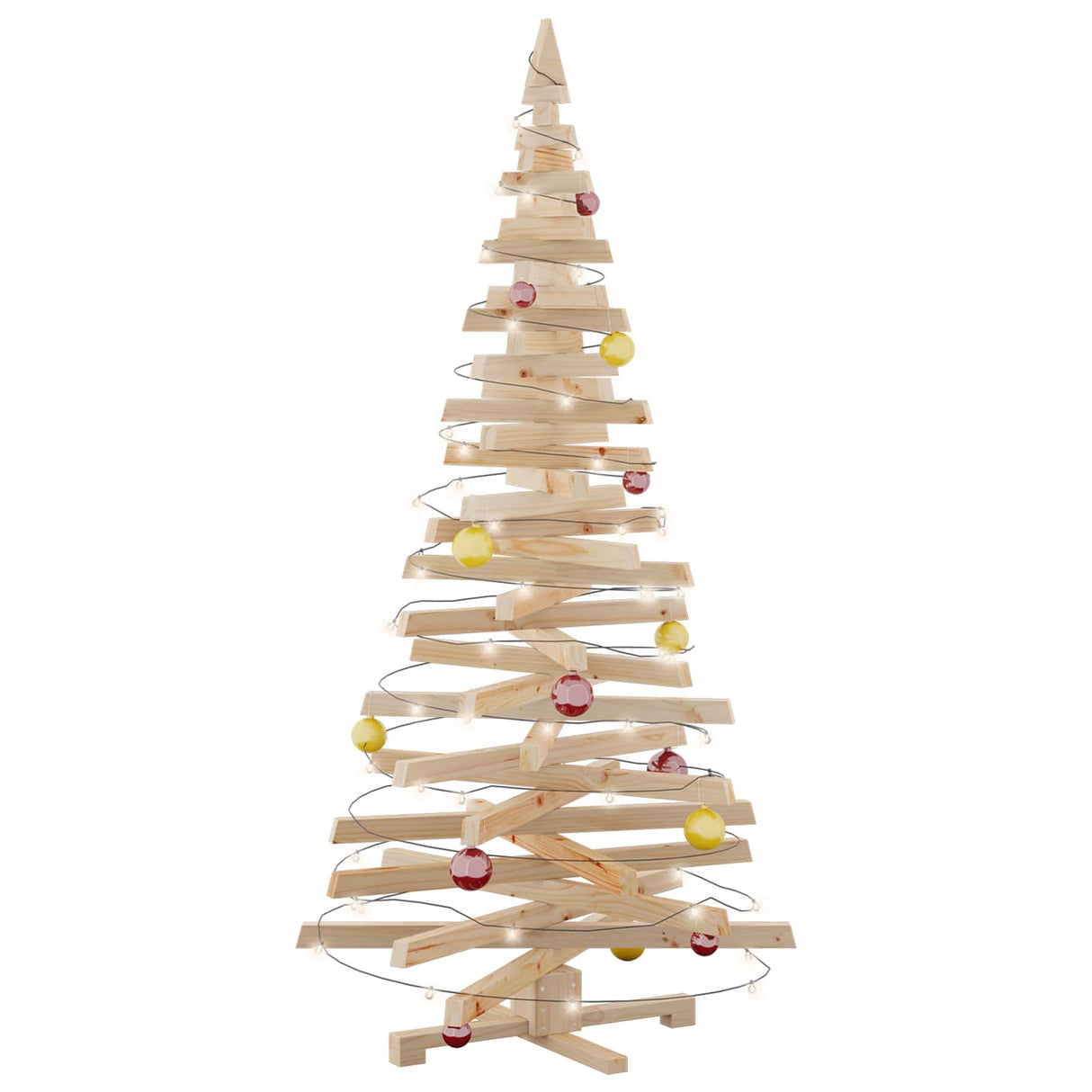 Christmas Trees with Stand Natural 180 cm Solid pine wood