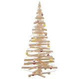 Christmas Trees with Stand Natural 180 cm Solid pine wood - Side View