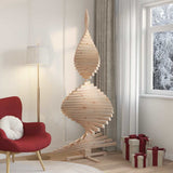 Christmas Trees with Stand Natural 210 cm Solid pine wood - Top-Down View