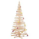 Christmas Trees with Stand Natural 210 cm Solid pine wood - Side View