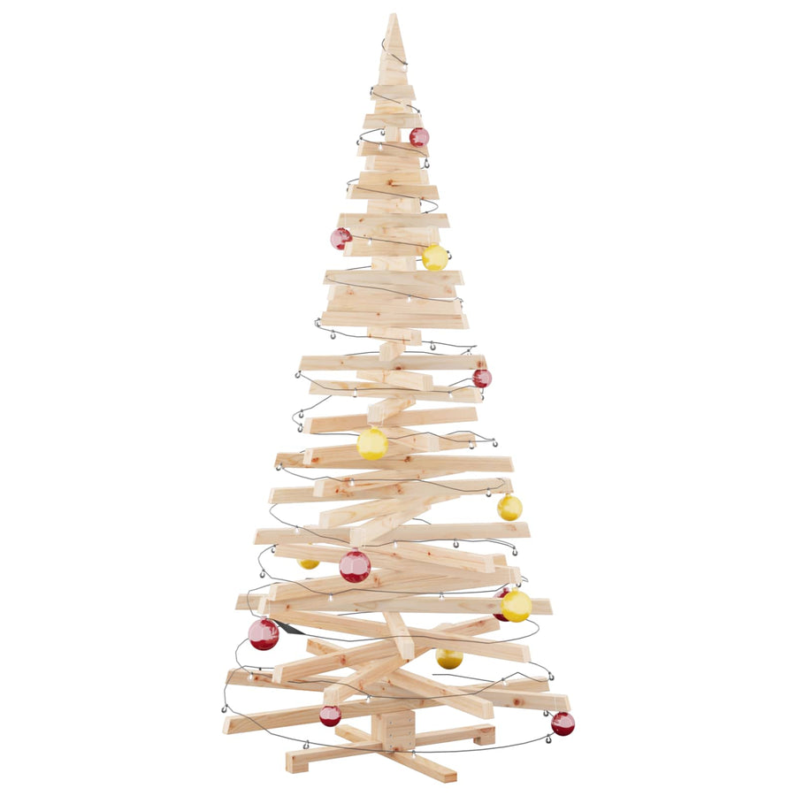Wooden Christmas Tree KOTKA 210 cm Solid pine wood Natural