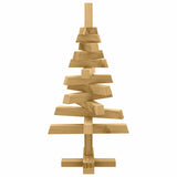 Christmas Trees with Stand Brown 60 cm Solid pine wood - Rear View
