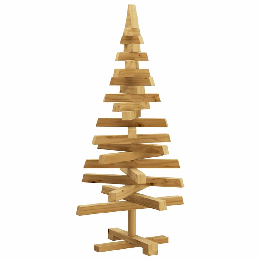 Christmas Trees with Stand Brown 90 cm Solid pine wood