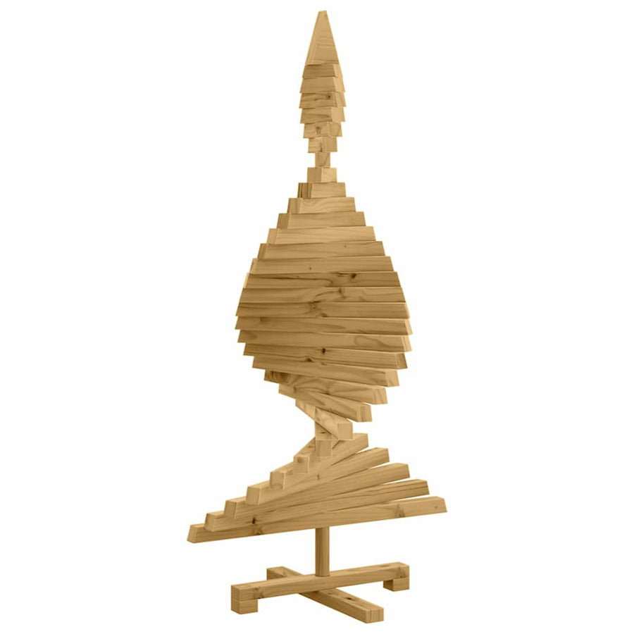Wooden Christmas Tree KOTKA 120 cm Solid pine wood Brown