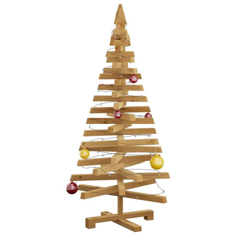 Wooden Christmas Tree KOTKA 120 cm Solid pine wood Brown