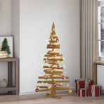 Wooden Christmas Tree KOTKA 150 cm Solid pine wood Brown