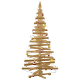 Christmas Trees with Stand Brown 180 cm Solid pine wood - Side View