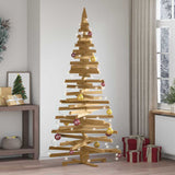 Christmas Trees with Stand Brown 210 cm Solid pine wood