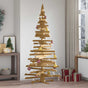 Wooden Christmas Tree KOTKA 210 cm Solid pine wood Brown