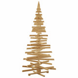 Christmas Trees with Stand Brown 210 cm Solid pine wood - Front View