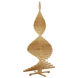 Christmas Trees with Stand Brown 210 cm Solid pine wood - Rear View