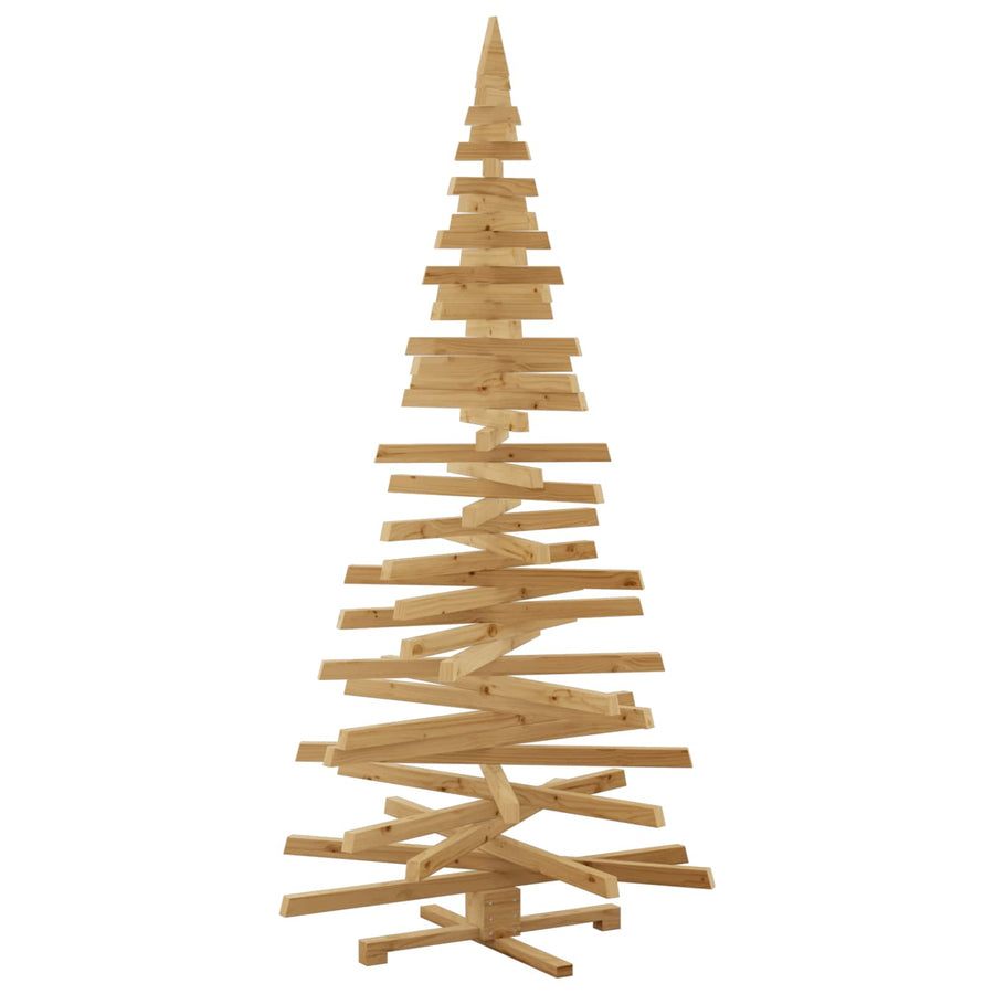 Wooden Christmas Tree KOTKA 210 cm Solid pine wood Brown