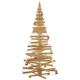 Christmas Trees with Stand Brown 210 cm Solid pine wood - Side View