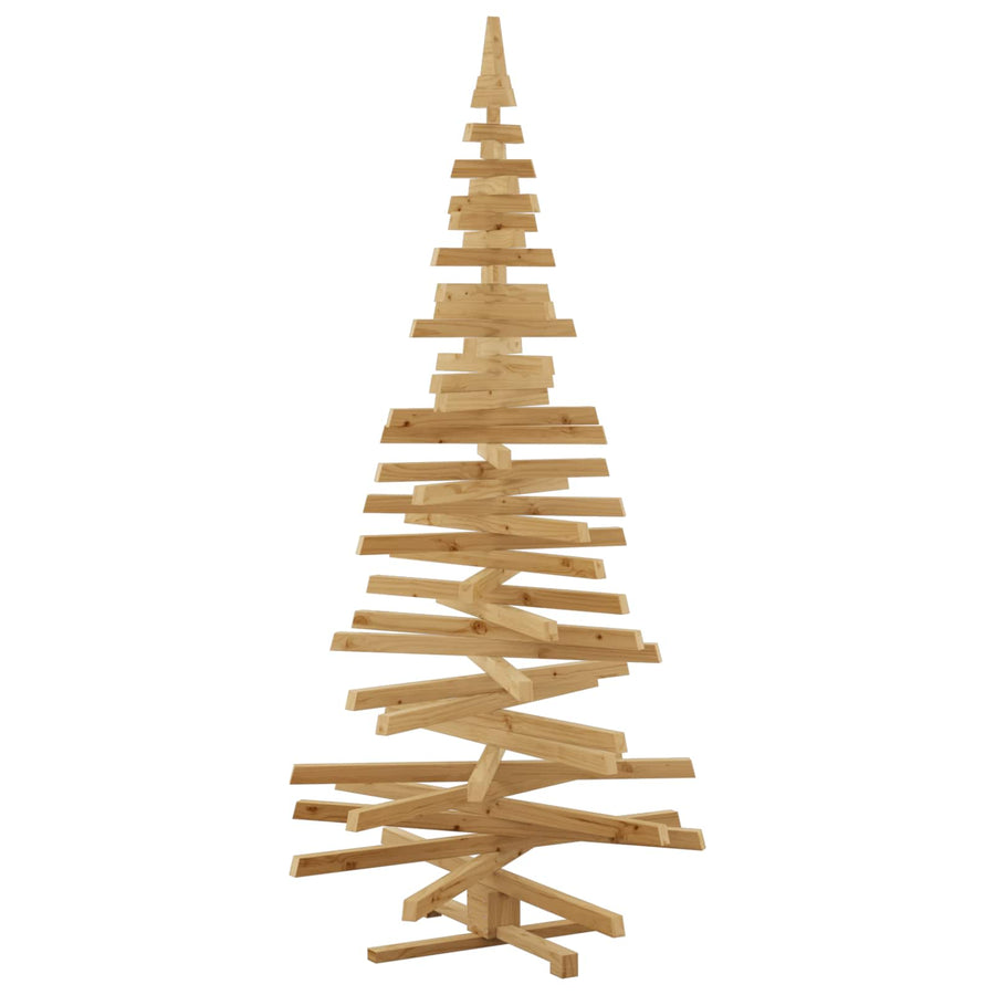 Wooden Christmas Tree KOTKA 210 cm Solid pine wood Brown