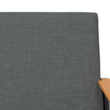 Armchair Dark Grey 59 x 75 x 78 cm Fabric - Close-Up Angle