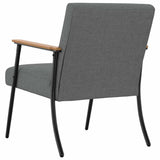 Armchair Dark Grey 59 x 75 x 78 cm Fabric - Rear View