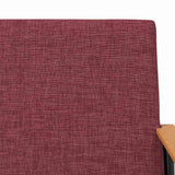 Armchair Wine Red Fabric - Close-Up Angle