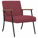 Armchair Wine Red Fabric - Front View