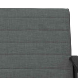 Armchair Dark Grey 59 x 75 x 78 cm Fabric - Close-Up Angle