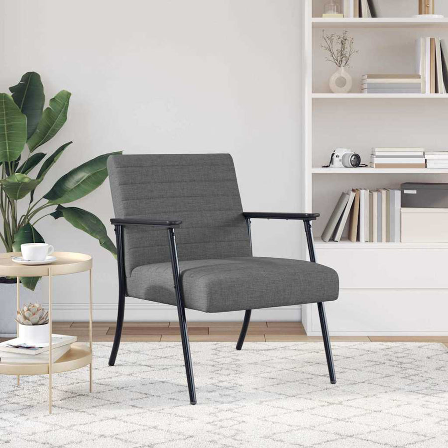 Armchair Dark Grey 59 x 75 x 78 cm Fabric