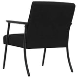 Armchair Black 59 x 75 x 78 cm Velvet - Rear View
