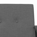 Armchair Dark Grey 59 x 75 x 78 cm Fabric - Close-Up Angle
