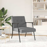 Armchair Dark Grey 59 x 75 x 78 cm Fabric - Side View