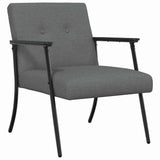 Armchair Dark Grey 59 x 75 x 78 cm Fabric - Front View