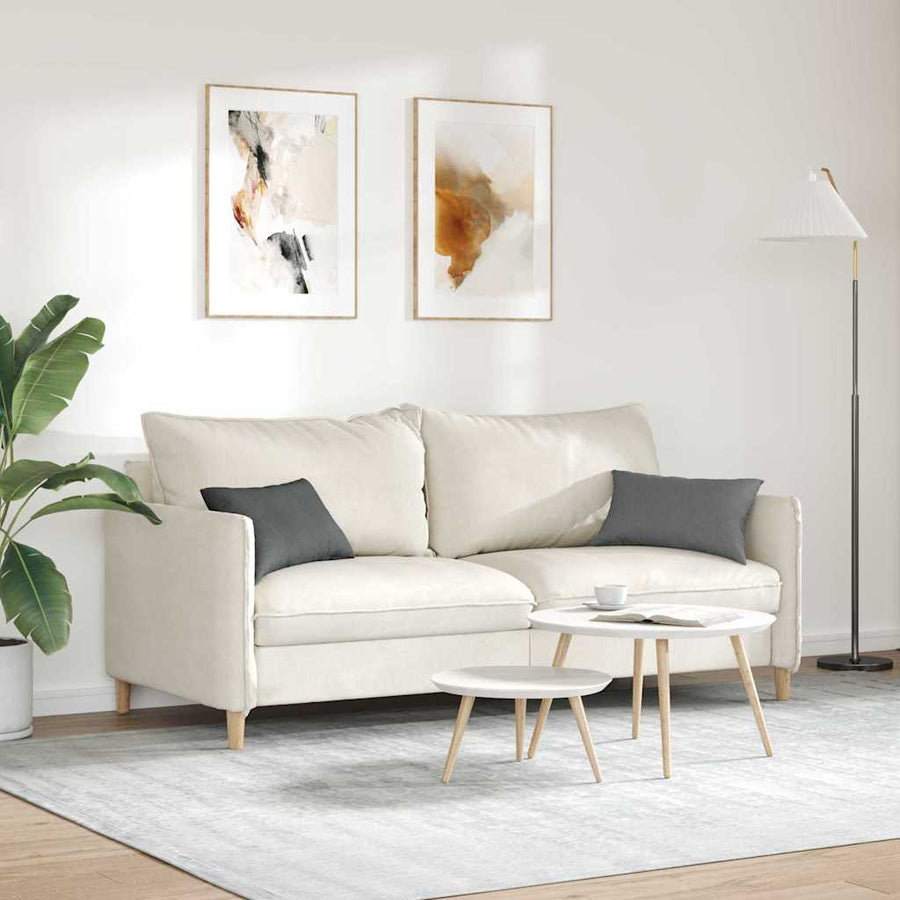 Sofa Pillows 2 pcs Fabric Dark Grey 50 x 30 cm