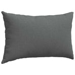 Sofa Pillows 2 pcs Fabric Dark Grey 50 x 30 cm