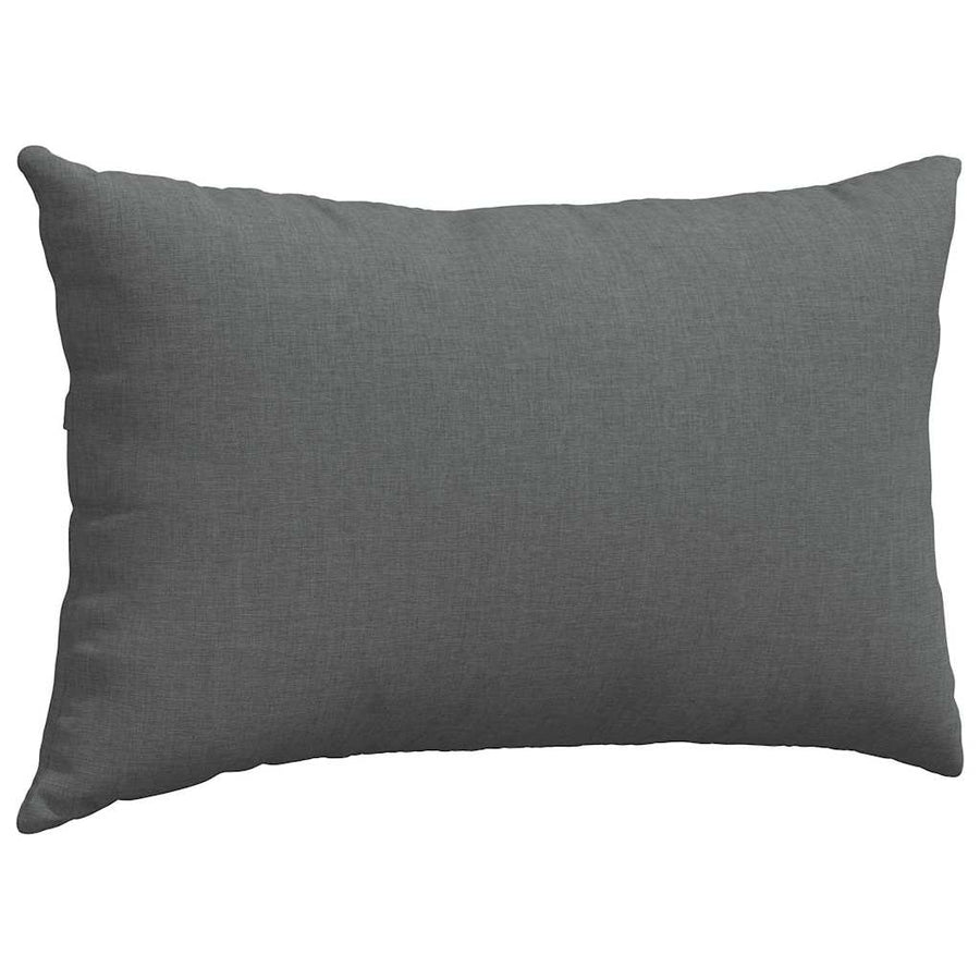 Sofa Pillows 2 pcs Fabric Dark Grey 50 x 30 cm