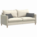 Sofa Pillows 2 pcs Fabric Dark Grey 50 x 30 cm