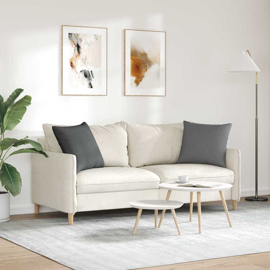 Sofa Pillows 2 pcs Fabric Dark Grey 50 x 50 cm