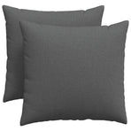 Sofa Pillows 2 pcs Fabric Dark Grey 50 x 50 cm