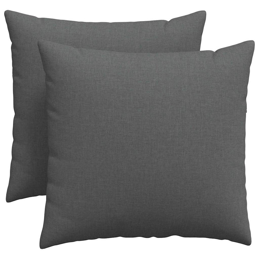 Sofa Pillows 2 pcs Fabric Dark Grey 50 x 50 cm