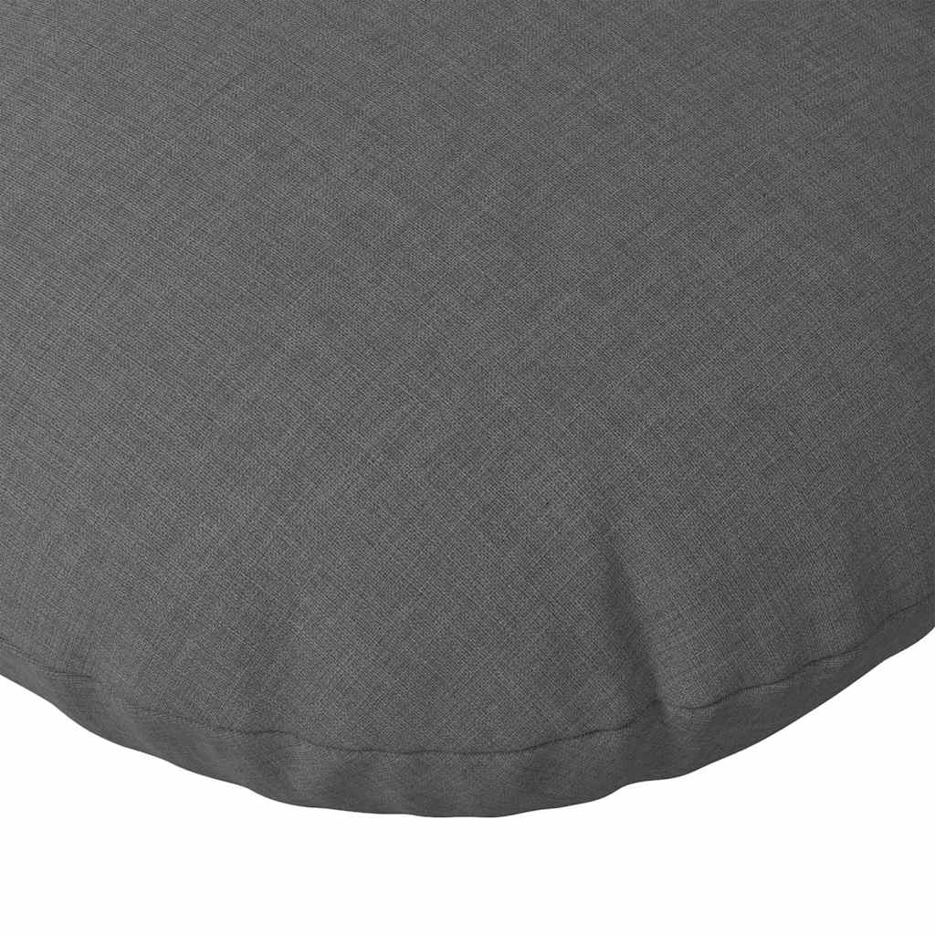 Seat Cushions 2 pcs Dark Grey Ø30 x 13 cm Fabric