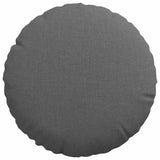 Seat Cushions 2 pcs Dark Grey Ø30 x 13 cm Fabric - Rear View