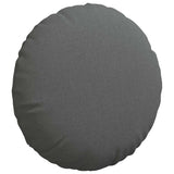 Seat Cushions 2 pcs Dark Grey Ø60 x 21 cm Fabric - 45-Degree Angle