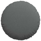 Seat Cushions 2 pcs Dark Grey Ø60 x 21 cm Fabric