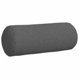 Bolster Pillows 2 pcs Dark Grey Ø 15 x 40 cm Fabric - 45-Degree Angle