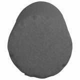 Bolster Pillows 2 pcs Dark Grey Ø 15 x 40 cm Fabric - Close-Up Angle