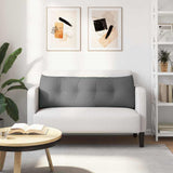 Back Pillow Dark Grey 140 x 24 x 50 cm Fabric - Top-Down View