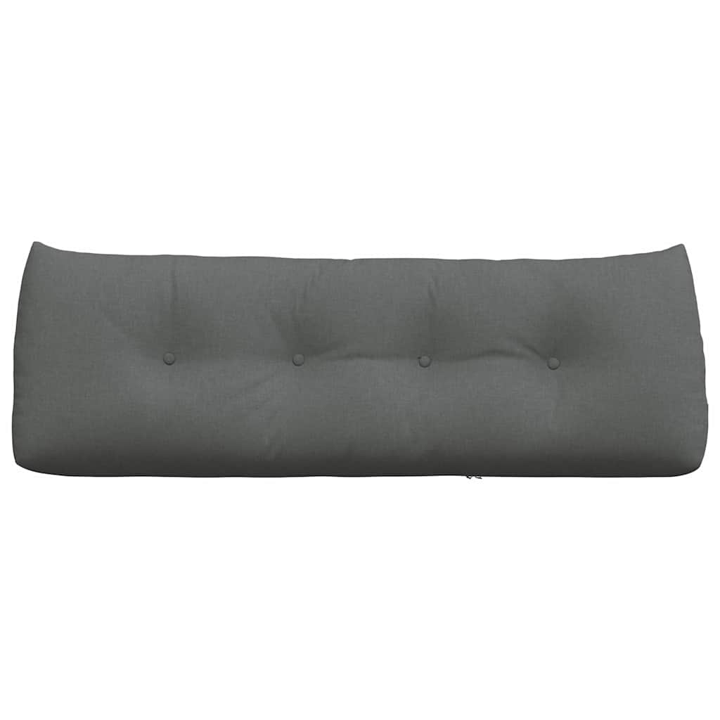 Back Pillow Dark Grey 140 x 24 x 50 cm Fabric