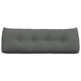 Back Pillow Dark Grey 140 x 24 x 50 cm Fabric - Rear View