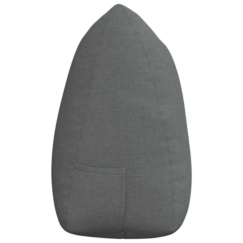 Back Pillow Dark Grey 140 x 24 x 50 cm Fabric