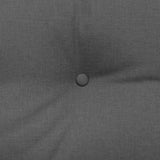 Back Pillow Dark Grey 160 x 24 x 50 cm Fabric - Low Angle